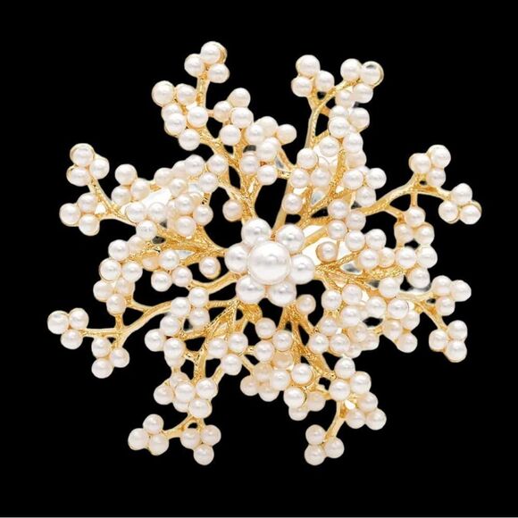 PEARL FLOWER BROOCH - Picture 2 of 5